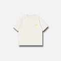 YELLOW VISUXL LOGO BOXY TEE WHITE