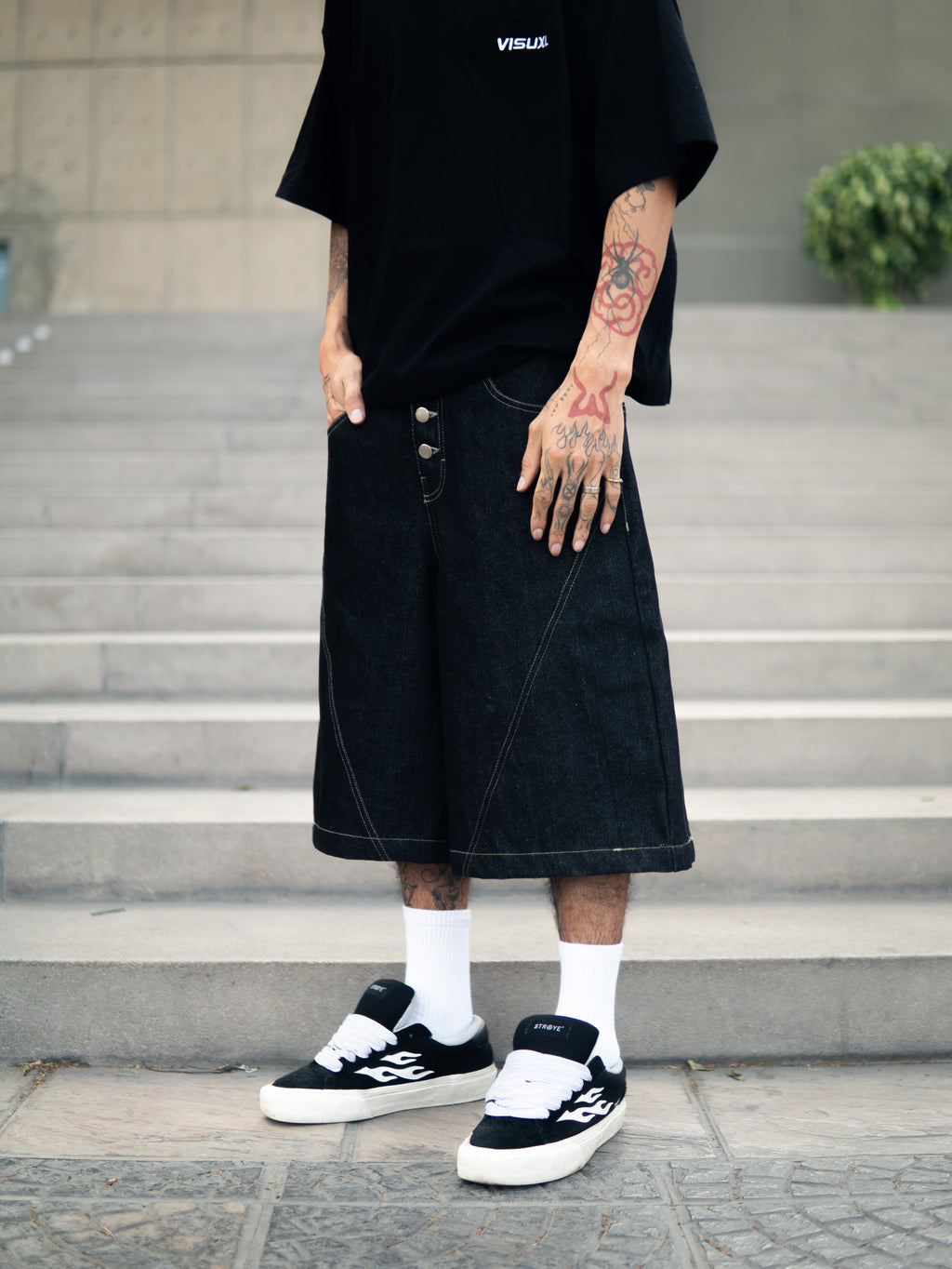 JORT RAW DENIM LINE BLACK