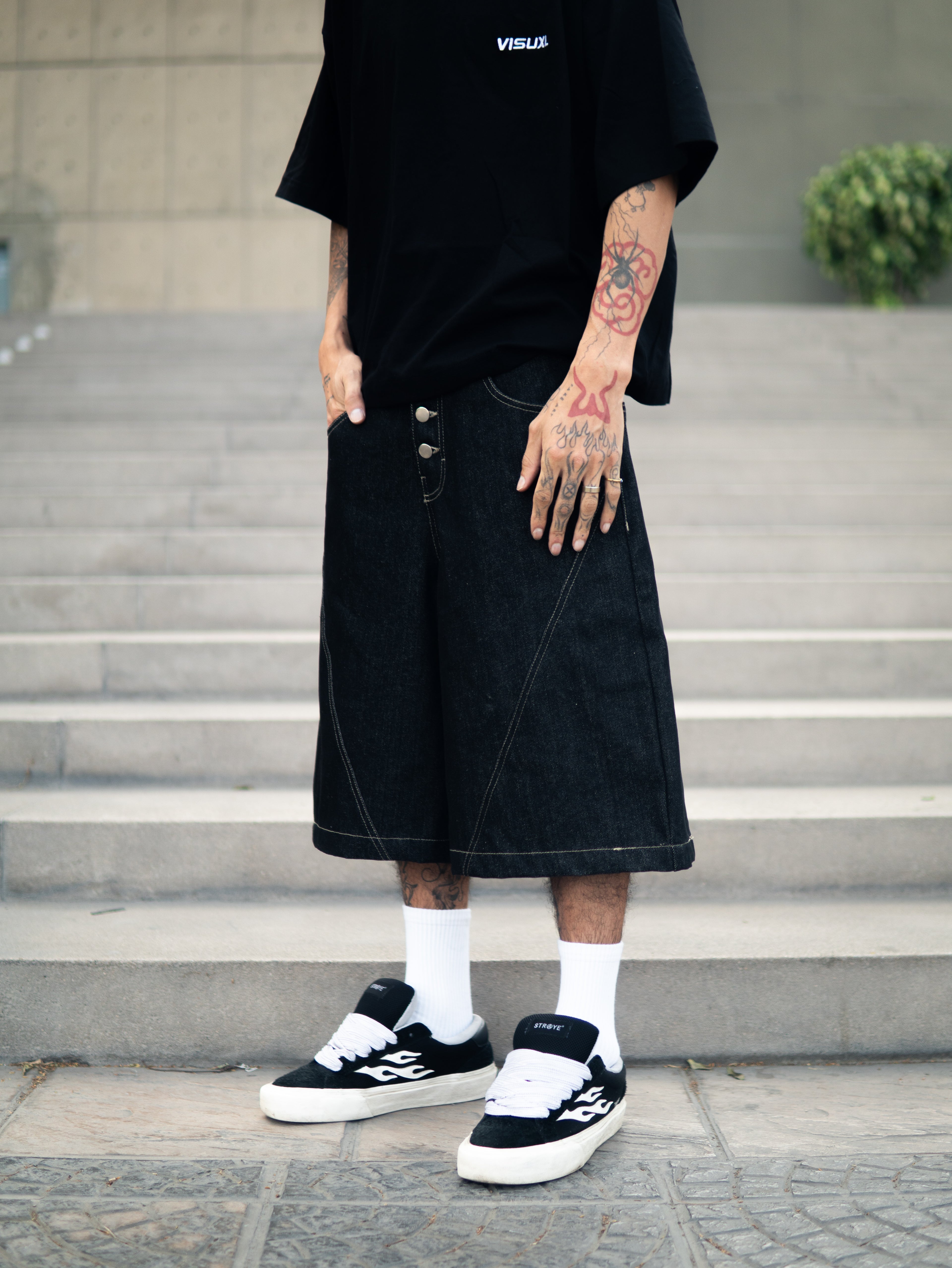 JORT RAW DENIM LINE BLACK