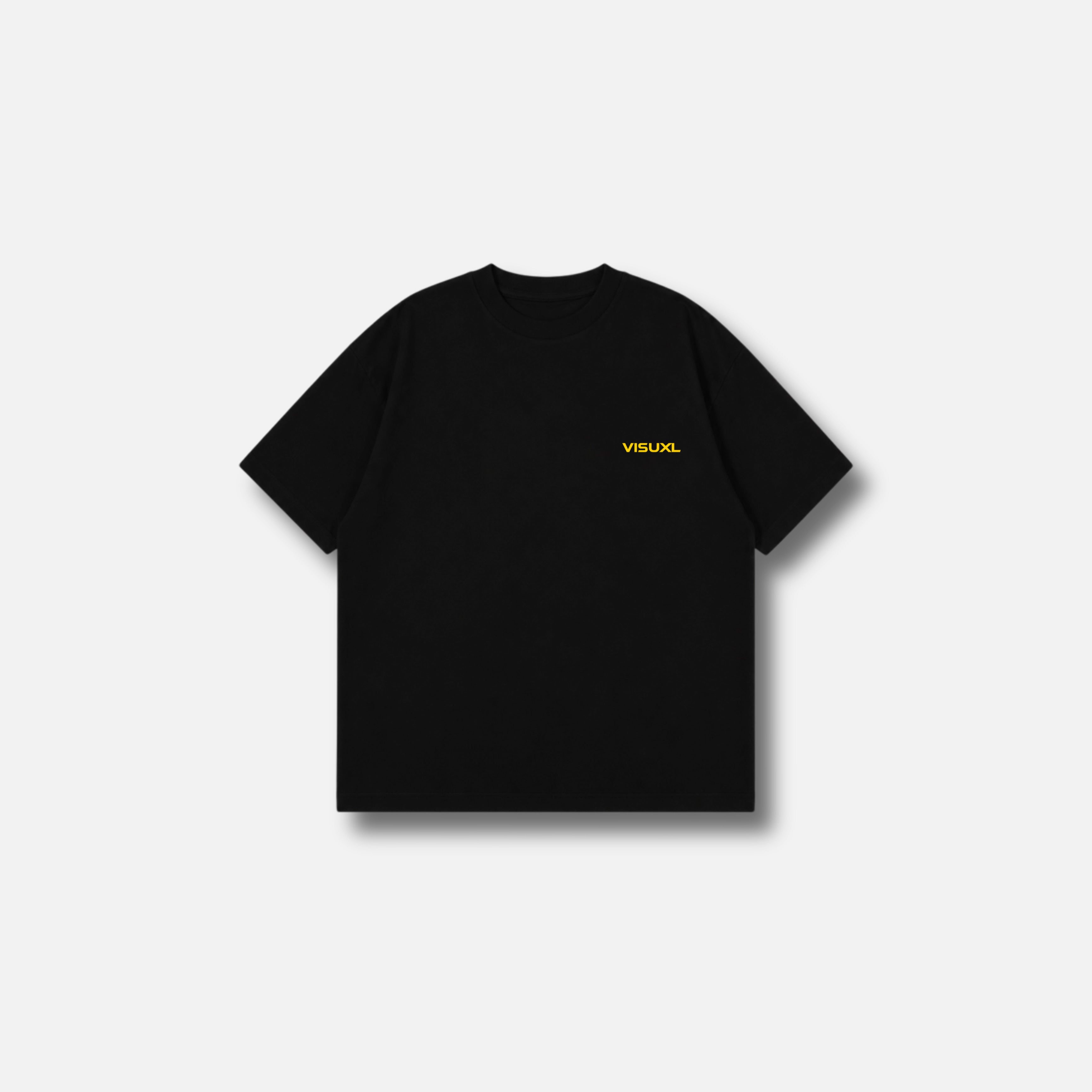 YELLOW VISUXL LOGO BOXY TEE BLACK