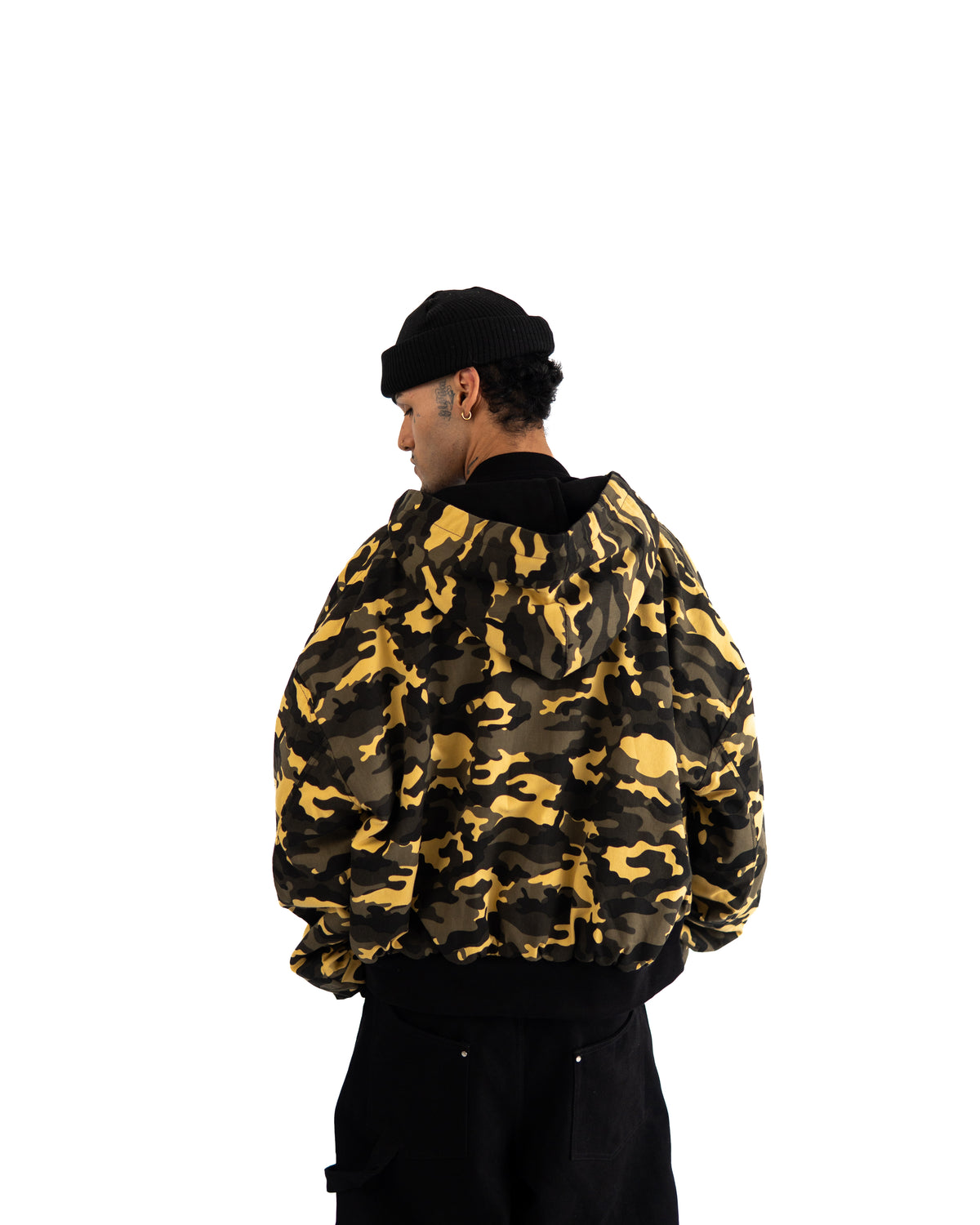 YELLOW CAMO ZIP-HOODIE REVERSIBLE